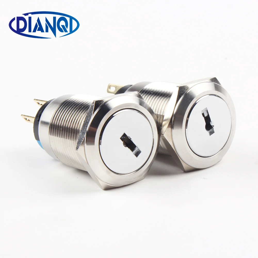 

19mm brass latching 3 position key push Button Metal Push Button Switch 2NO 2NC 19YS.3D.2K2B