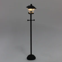 1/12 кукольный дом мебель Minature уличный светильник DIY Кукольный дом аксессуары детские игрушки светодиодный Черный винтажный стиль