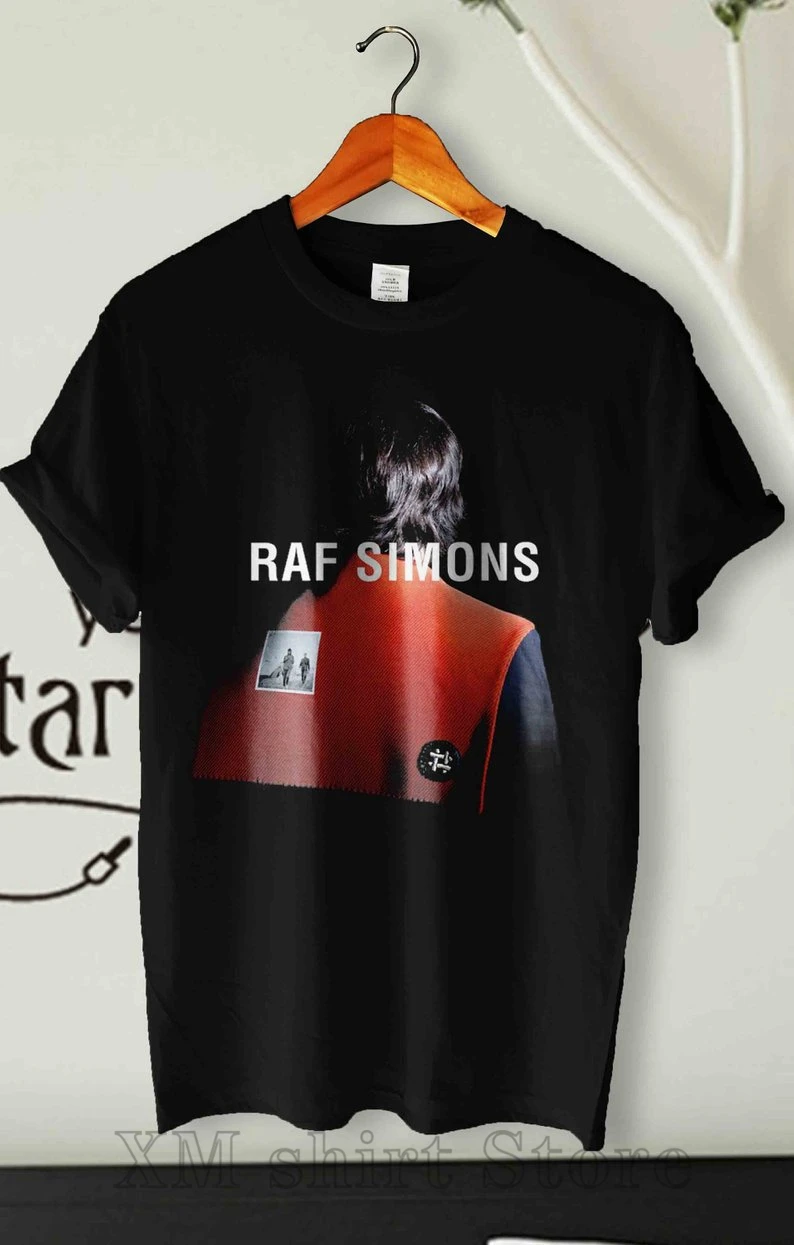 Raf Simons, рубашка, футболка, Raf Simons, винтажная рубашка для женщин, мужчин, s, футболка, Мужская Уличная одежда, высокое качество печати, рубашка, хлопок