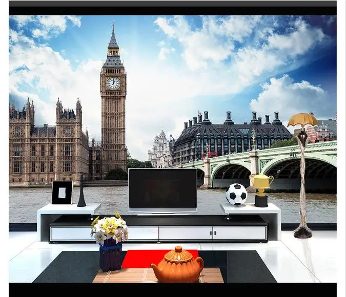 

3d wallpaper custom murals non-woven wallpaper Setting wall clock tower church wallpaper for walls beautu wall 3d room wallpaper