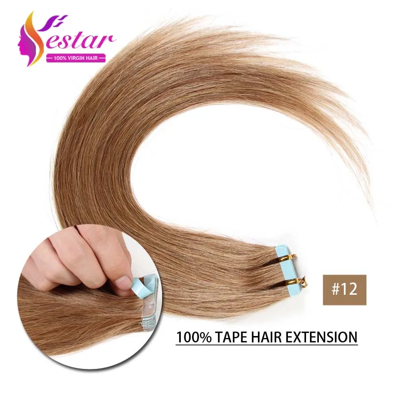 tape Hair Extension 20 Pcs Straight New Invisible Skin ...