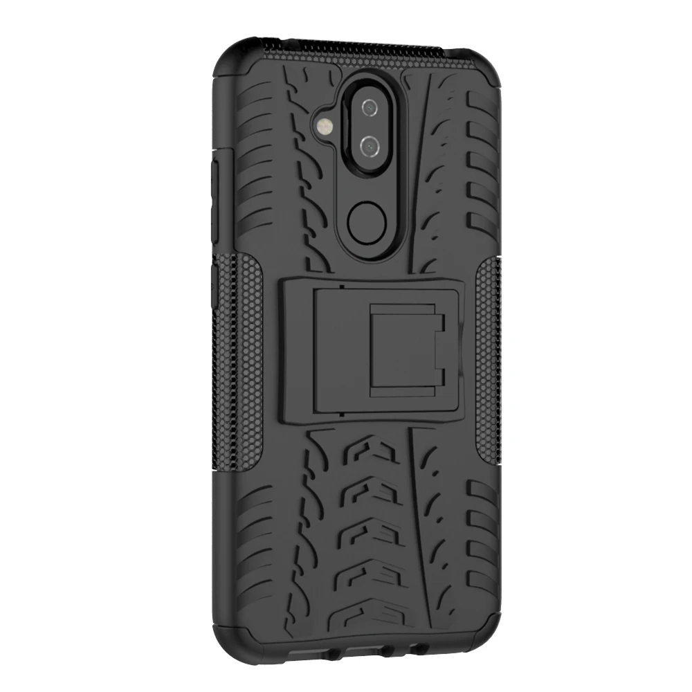 Чехол для Nokia 7,1 Plus чехол противоударный защитный Жесткий ПК+ ТПУ чехол для Nokia X7 подставка для телефона из силикона и ТПУ защитный чехол