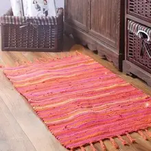 Хлопковый тканый коврик ручной работы, коврик для ног, коврик для ног, диван, спальня, эркер, прикроватная полоса, коврик для двери, ковер для отдыха