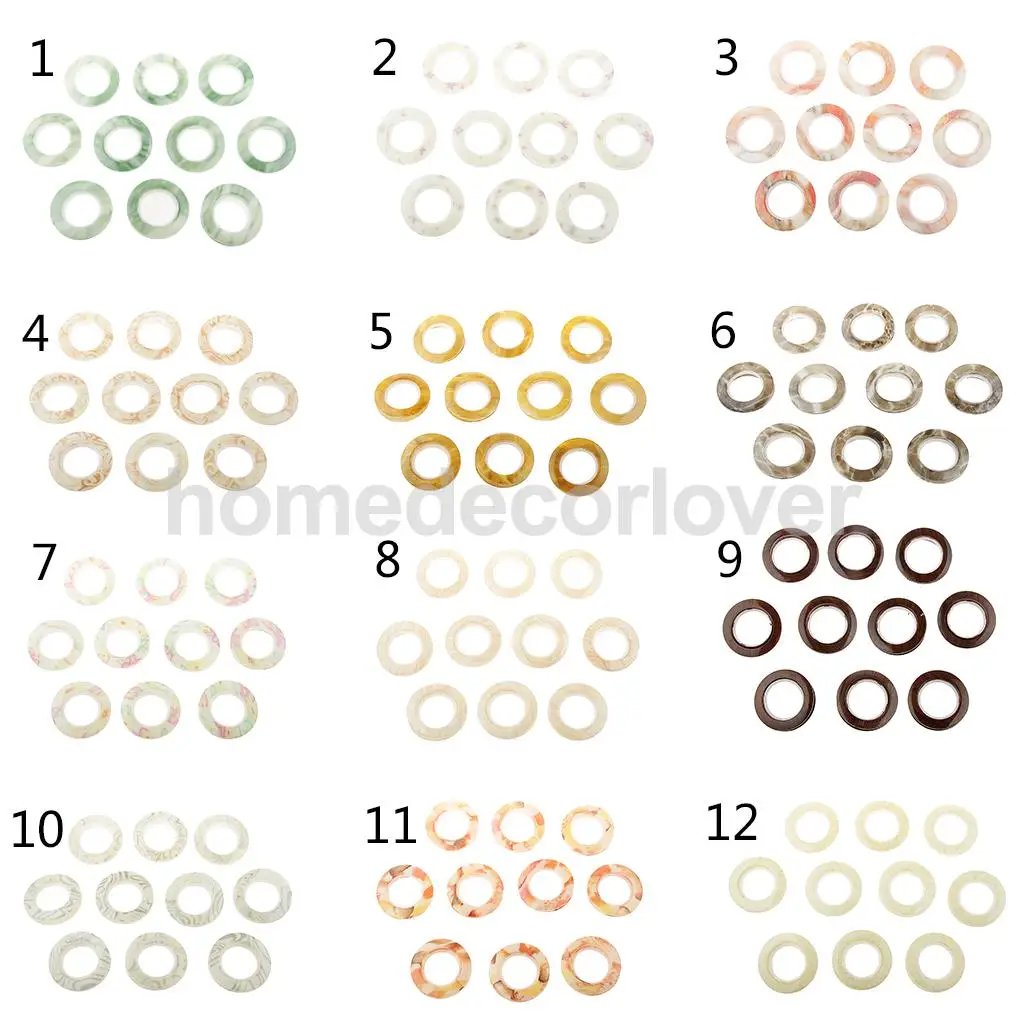 

MagiDeal 50pcs DIY Retro Round Roman Rings Eyelet Ring Sewing Tape Curtain Blinds Drapery Decor