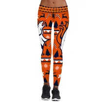 Унисекс Футбол команды Бронкос принт Плотные брюки тренировки Тренажерный зал Бег Йога Спорт Фитнес тренировки Леггинсы дропшиппинг