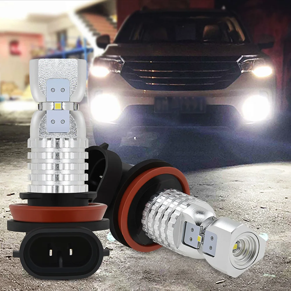 2 шт. H8 H11 светодиодные лампы HB4 Led HB3 9006 9005 противотуманный светильник s лампа 1500LM 6000K 12V Белый DRL дневные ходовые автомобильные лампы авто светильник