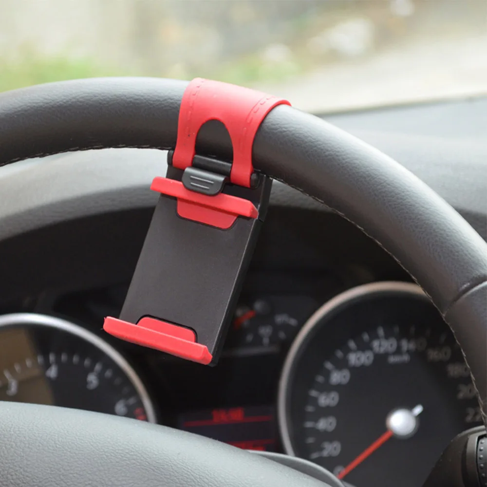 

Universal Car Steering Wheel Clip Mount Holder for Mobile Phone GPS easy to install and remove Multi-function