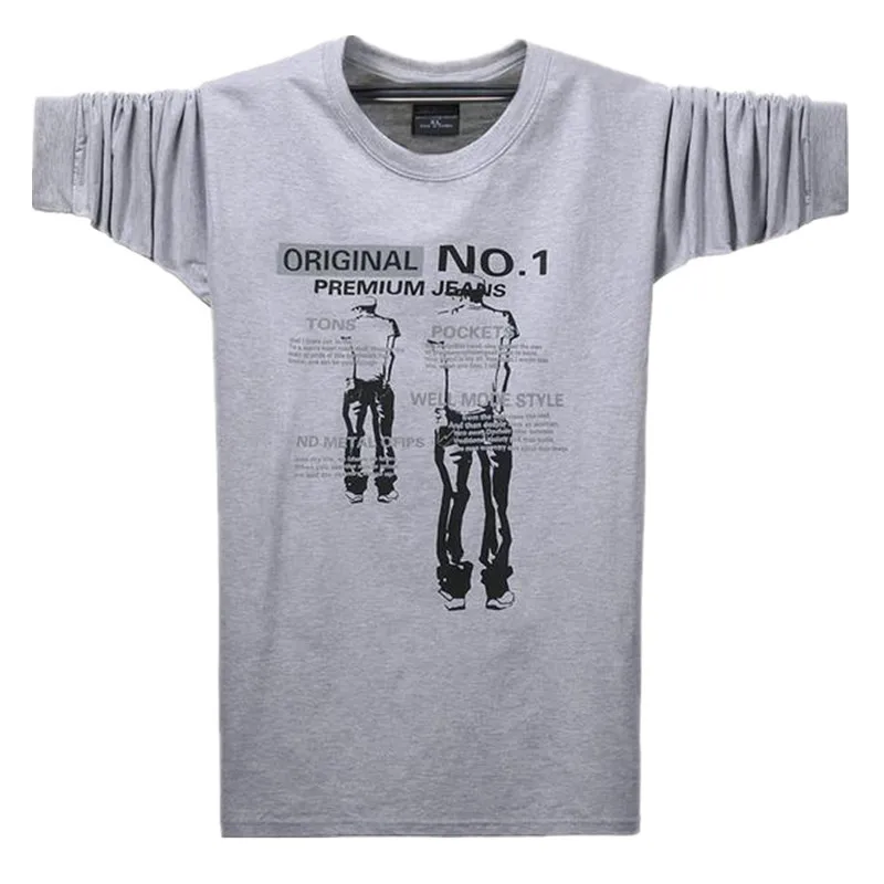 

2019 Spring Autumn New Men's Long Sleeve T Shirts Man Casual Loose Plus Size Printed T-Shirts Cotton Tops For Men S-4XL SSW585