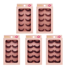 YSDO Lashes 5 пар, норковые ресницы, натуральные длинные 3d норковые ресницы ручной работы, накладные ресницы, накладные ресницы для макияжа