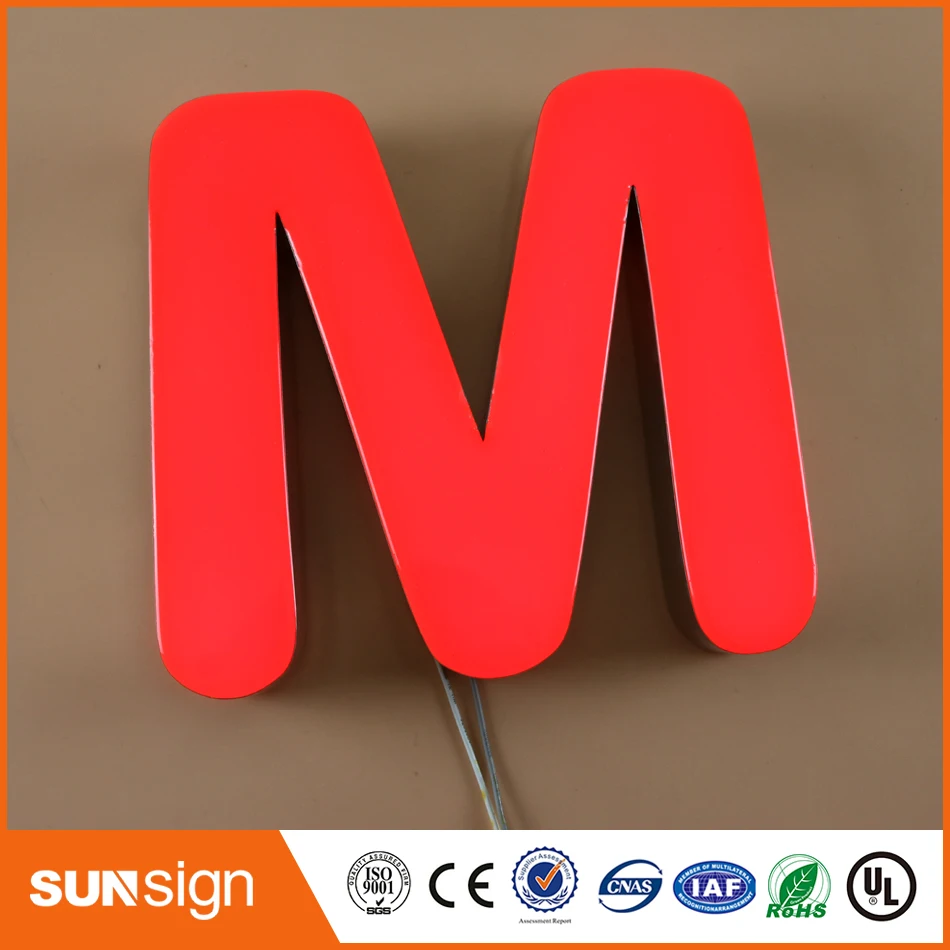 

Good quality LED face lit store front resin channel letter signs