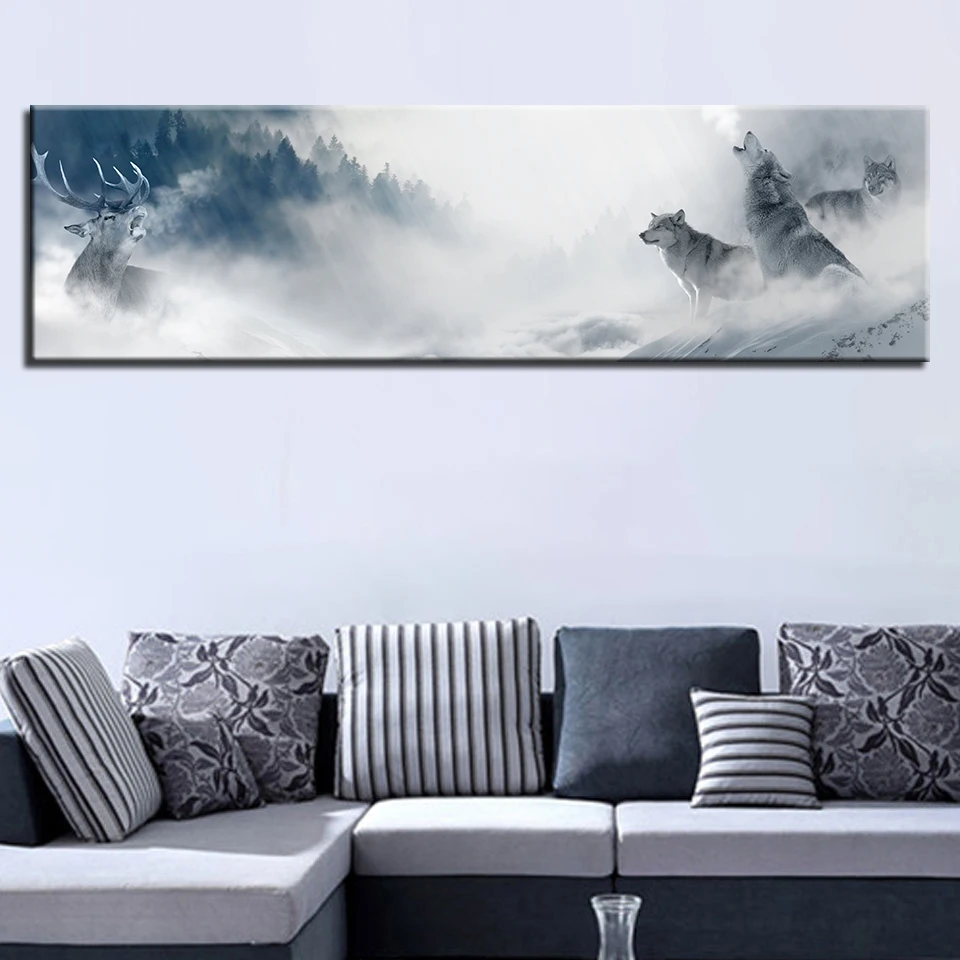 

Poster Art Fashion Landscape 1 Panel Animal Wolf Deer Canvas Painting Prints Home Decor Wall Modular Pictures Calligraphy Direct