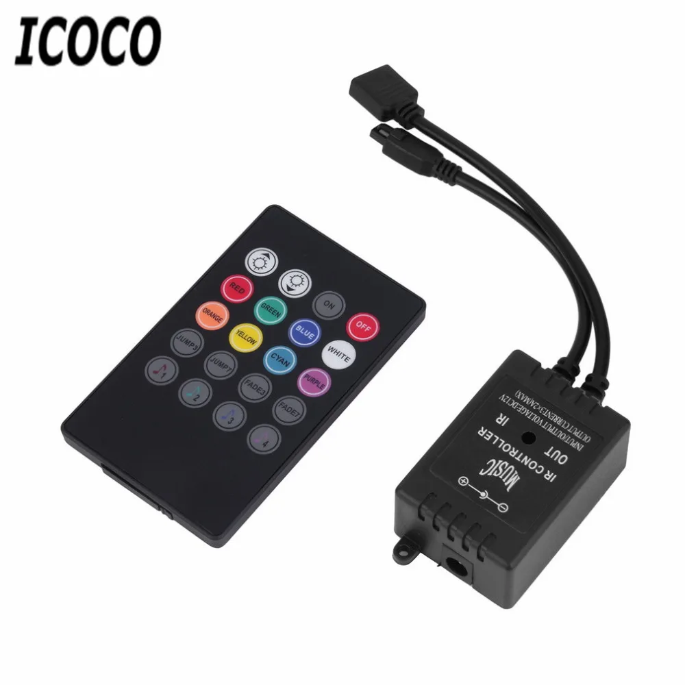 1pc High Quality LED Music IR Controller 12V 2A 20 Keys IR Remote
