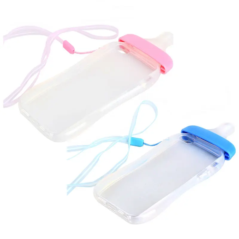 

LovelyBaby Milk Bottle Clear Transparent Silicon Soft TPU Case For iPhone 5/5s 6 6s Plus for iPhone 7 7 plus