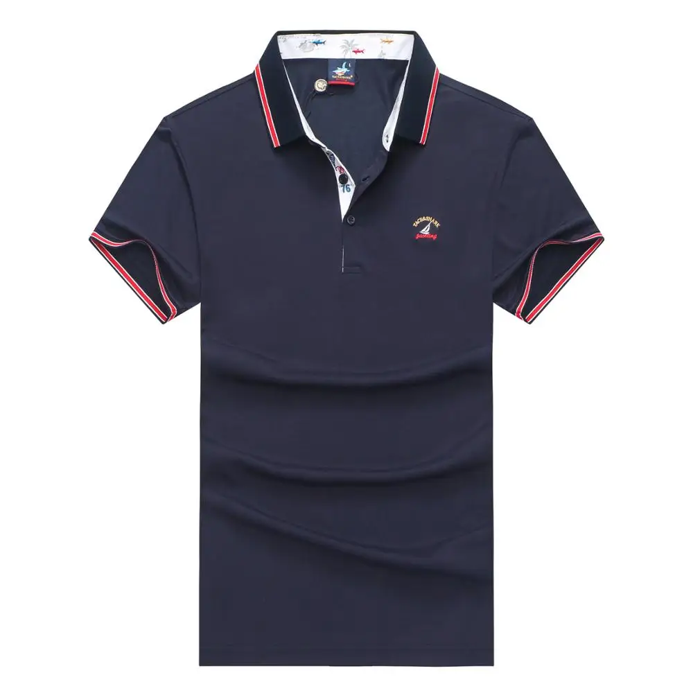 

New fashion Tace & Shark polo shirt men brand Summer solid color cotton top quality slim fit casual mens polo hombre shark logo