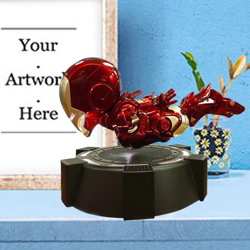 

Superhero Rotating flying iron man mk magnetic floatingver with LED Light iron man Action Figure Collection Toy Children's gift