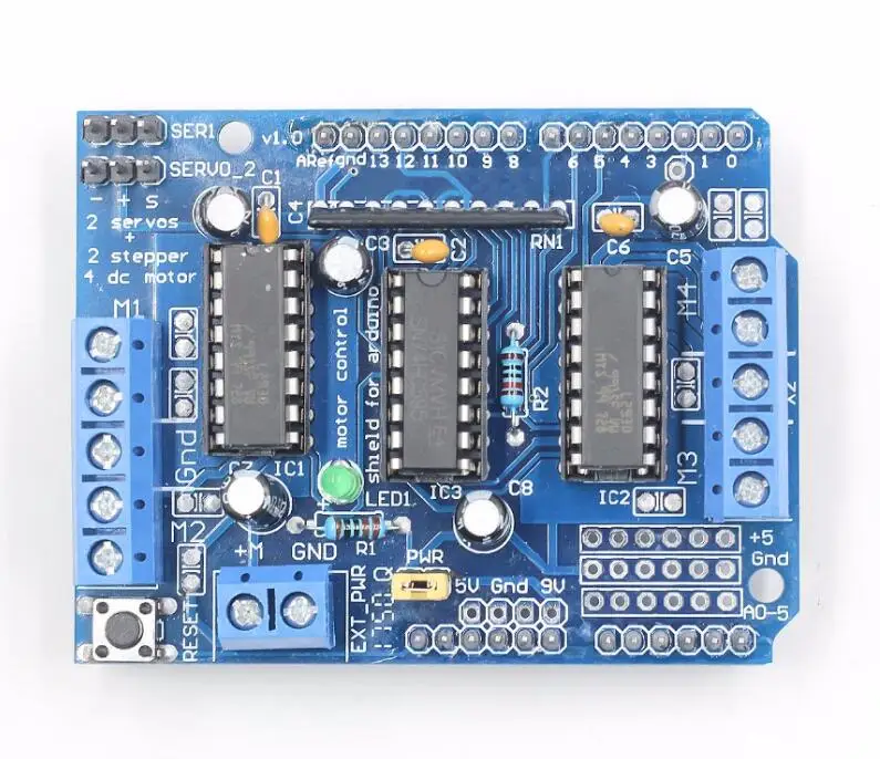 L293D щит управления двигателем Плата расширения привода двигателя для Arduino Щит