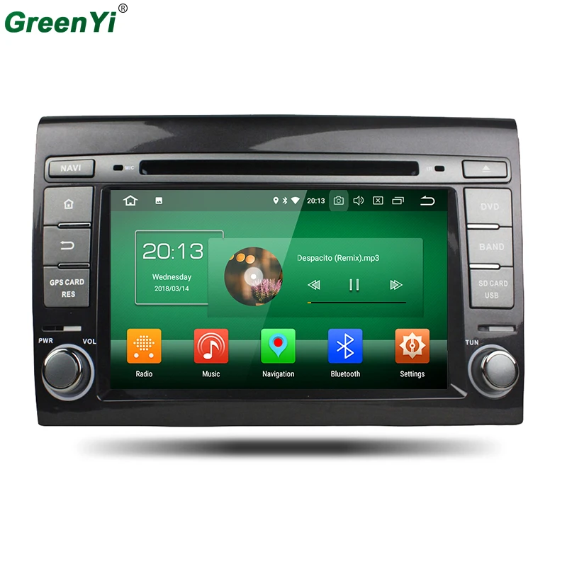 

GreenYi Android 8.0 8 Core 4G RAM Car DVD GPS For Fiat BRAVO 2007 2008 2009 2010 2011 2012 WIFI Autoradio Multimedia Stereo