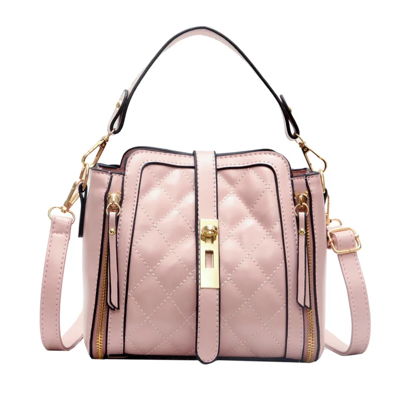 Новинка Lingge ручной женская сумка корейской версии модный кружевной повседневный костюм с одной-на плечо округлая сумка-корзинка сумка - Цвет: Pink