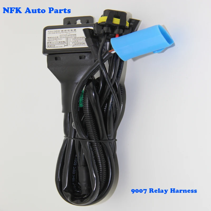 us $20 49 freeshipping 12v 9007 bi xenon lamp conversion kit wire harness hi lo hid xenon headlight controllor harness relay cable in wire from 9007 Headlight Socket