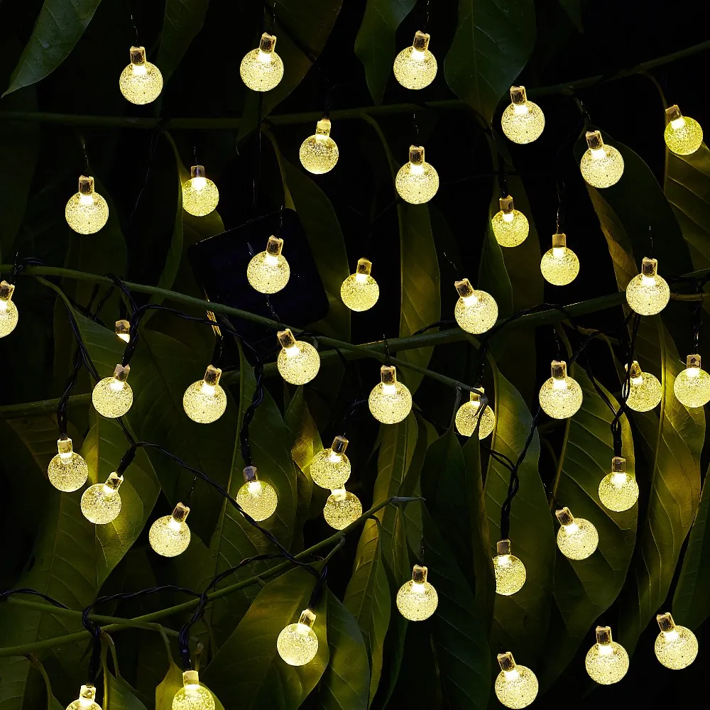 RGB светодиодный Сказочный светильник на солнечных батареях Рождественский