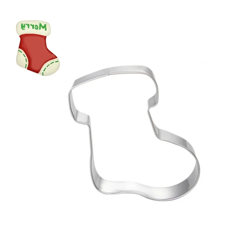 DZ113 Santa Claus Gift Sock Cookie Tools Cutter Mould Biscuit Press Icing Set Stamp Mold Stainless Steel Kitchen Buy Direct From China (1)