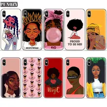 Черная девочка меланин поппин королева арт чехол для телефона для iPhone 11 pro max 7 6s 8 Plus 5S SE X XR XS MAX волшебный ТПУ силиконовый чехол для телефона