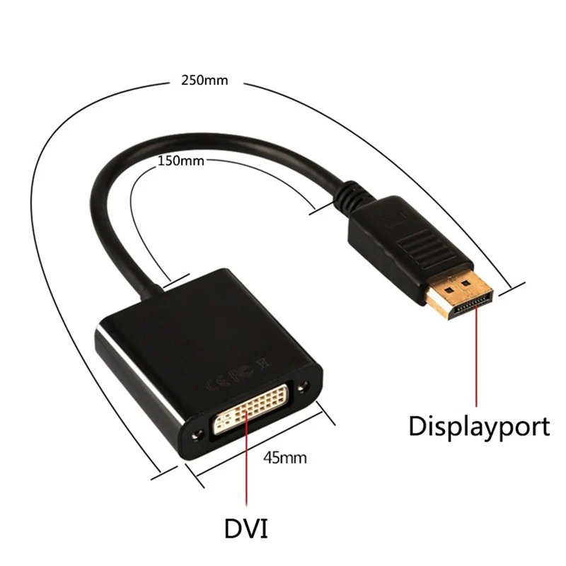 SZ-WXDZ Displayport إلى DVI كابل موانئ دبي إلى dvi محول الذكور إلى الإناث عرض ميناء محول ل مراقب العارض عرض 1080 p