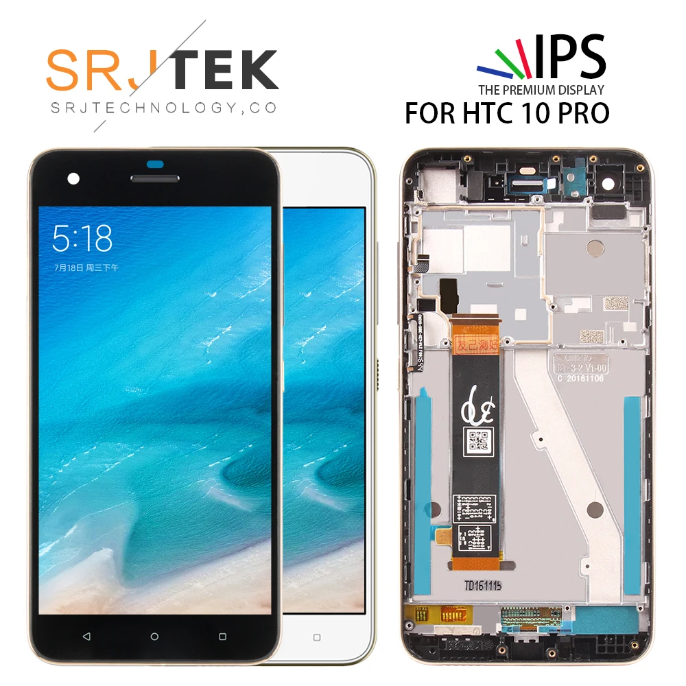 Original 5.5'' 1920x1080 IPS LCD For HTC 10 Pro LCD Display Touch
