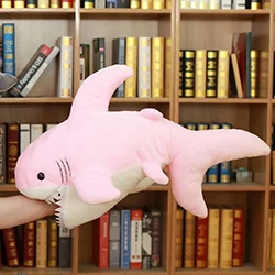 Huggable Акула мягкая игрушка водная Акула морская океанская кукла серый/розовый/синий Huggable Дети День рождения плюшевый игрушка 90 см - Цвет: Pink