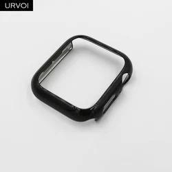 URVOI Electroplated Shiny Protective Apple Watch Bumper Case for 40mm Series456SE (Black)
