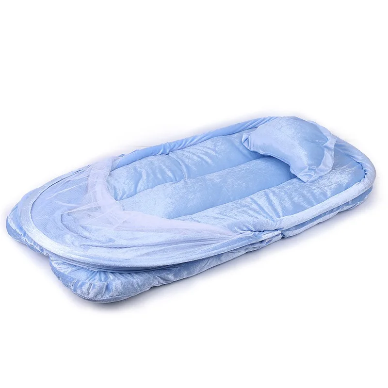 MOTOHOOD Foldable Baby Crib Mosquito Netting Portable Newborn Baby Bed Mosquito Net with Pillow Infant Kids Tent 855040cm  (4)
