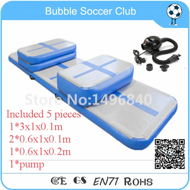 Free Shipping 5 Pieces(4 airtrack+1 Pump) Good Factory Inflatable Gym