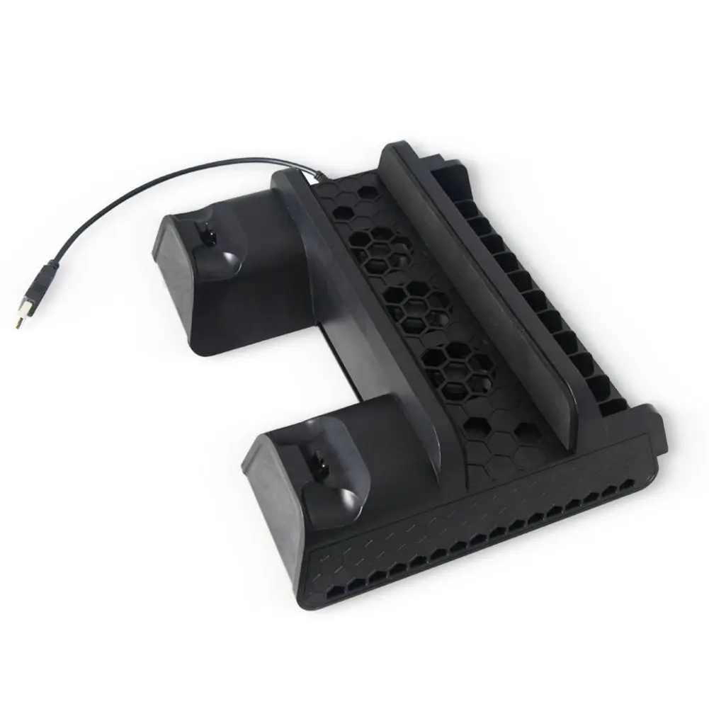 Оригинальная вертикальная подставка с охлаждающим вентилятором контроллер зарядная станция 2 порта USB концентратор диски для хранения Playstation 4/PS4 Slim/P