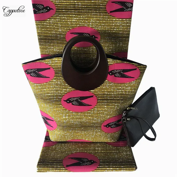 Excellent African real printed wax fabric (6yards/lot) nice matching with handbags set FB3 | Дом и сад