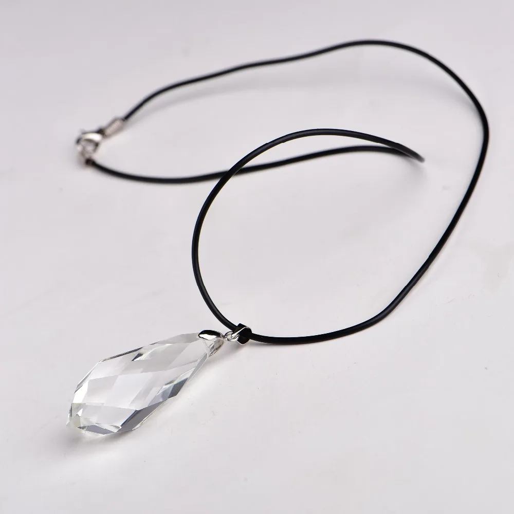 Natural White crystal pendant Seven chakra crystal pendulum. Lady. Men