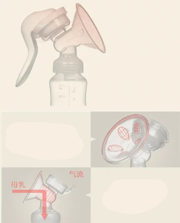 Manual breast pump suction large maternal supplies milking machine strong baby nipple suction 150ml feeding bottle breast Manual breast pump suction large maternal supplies milking machine strong baby nipple suction 150ml feeding bottle breast