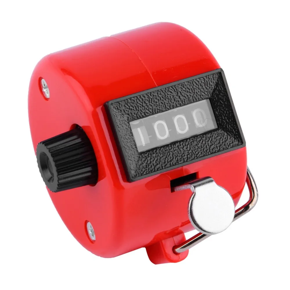 1 шт. шагомеры ручной 4 цифры номер Tally Counter счетчик для гольфа новый - изображение