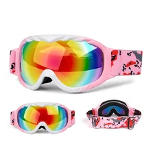 Детские лыжные очки для лыжников очки дети очки Сноубординг защита для катания на коньках очки UV400 анти-противотуманные очки Лыжная маска