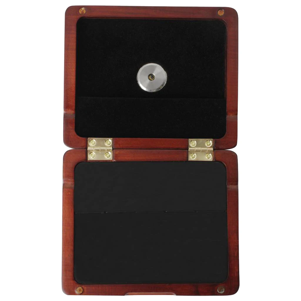 Solid Wood Saxophone Reed Case with Thicken Flannel for 5 Pieces Sax Reeds Woodwind Instruments Parts Accessories 2 Colors