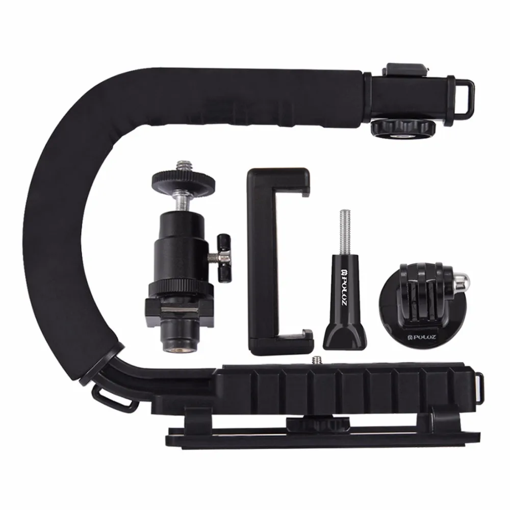 Puluz para Steadycam U-grip em Forma de c Estabilizador com Tripé Adaptador de Braçadeira de Telefone para Steadicam Handgrip Câmera Cabeça Dslr Estabilizador - Image 5