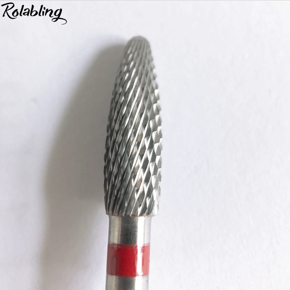  Rolabling 2pcs Milling Cutters Bullet Alloy Nail Drill Bits Electric Manicure Machine Nail Bit Cutt