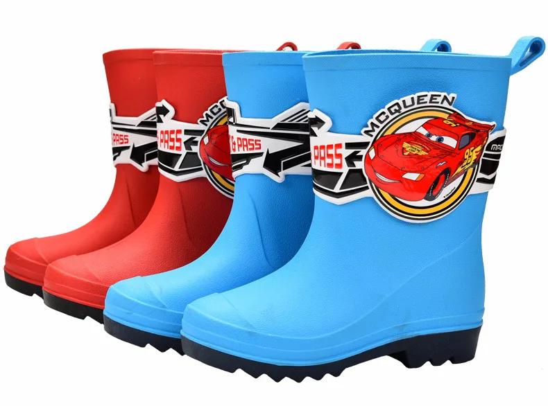 Disney children's rain boots Frozen girls non-slip waterproof shoes car boys cartoon mickey mouse rubber shoes