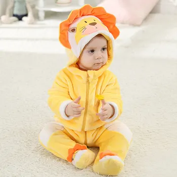 

2018 new arrivals Yellow lion Toddler Unisex-Baby Animal Onesie Costume Cartoon Outfit Homewear No.1 children clothing