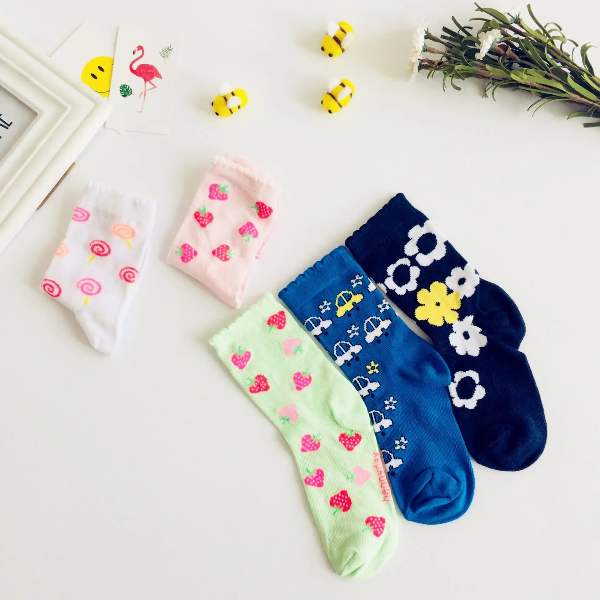

1 Pair/lot Baby Socks Neonatal Summer Mesh Cotton Polka dots plain stripes Kids Girls Boys Children Socks For 4-12T