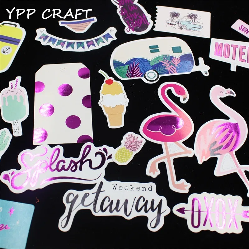 

YPP CRAFT 35pc Flamingo Cardstock Die Cuts for Scrapbooking Happy Planner/Card Making/Journaling Project
