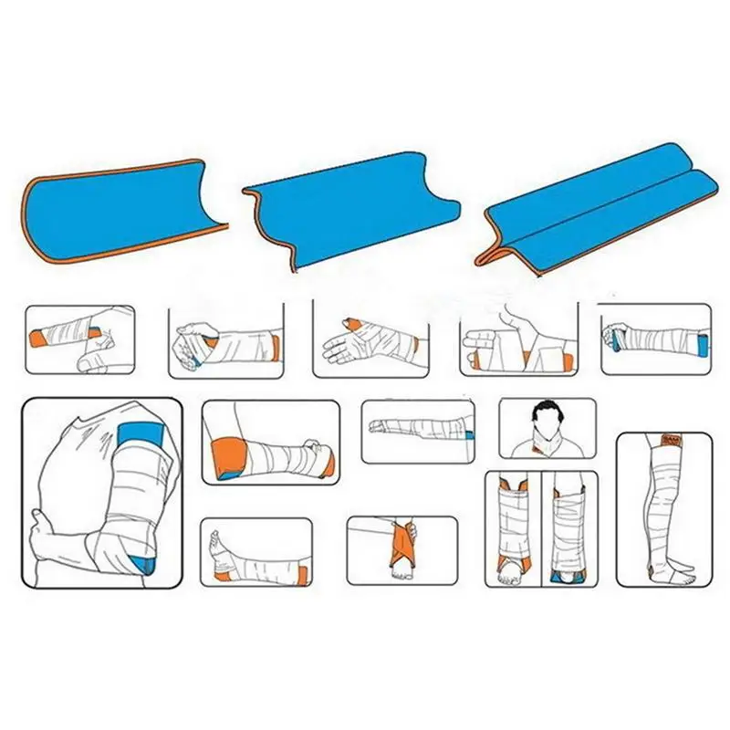 Safurance первой помощи берцовой кости Спецодежда медицинская roll лубок нога запястье фиксированной перелом раны защиты аварийного
