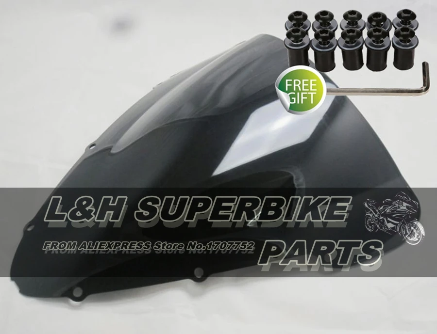 Черный ветрового стекла для Honda CBR600F4I CBR600 F4I 2001 2002 2003 2004 2005 2006 2007 с мотоциклом Windshiedl