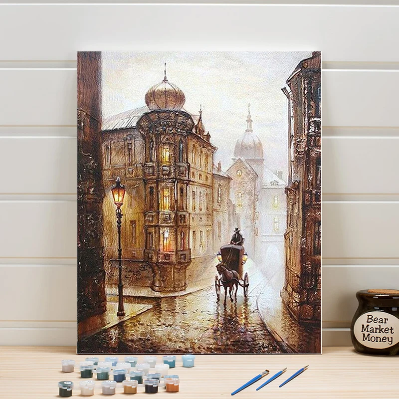 

Paint Painting By Numbers Canvas Scenery Europe DIY Wall Pictures For Living Room Decoration Home Arts Crafts Acrylic Coloring