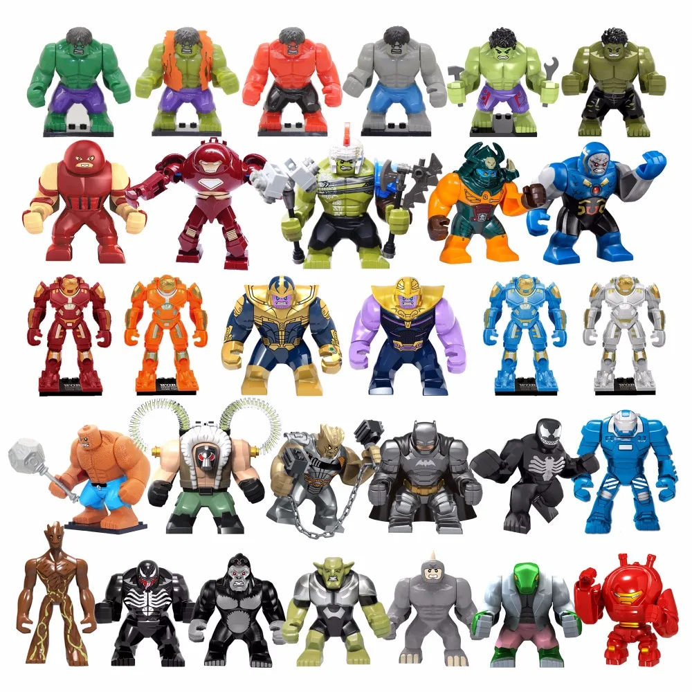 

Hulk Venom Riot Carange Figures Anti-venom Super Hero Alatoys Adventure Time Building Blocks Compatible with Playmobil Toy Block