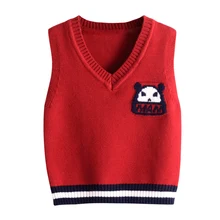 Детская жилетка Осень Унисекс Хлопок камвольно Детский свитер жилет мультфильм шаблон толстые одежда для малышей Одежда для девочек жилет для мальчиков